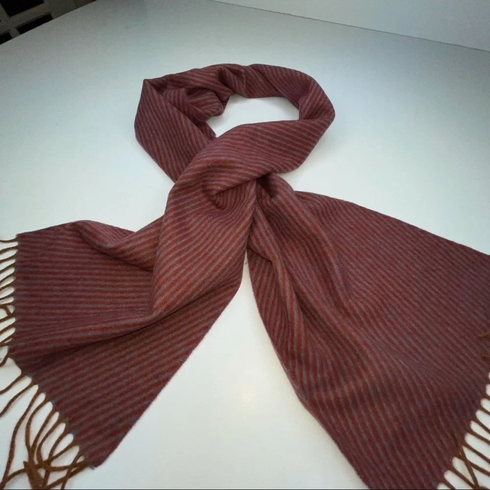 NEW Chelsey by Joseph Cashmere Scarf Gray Striped